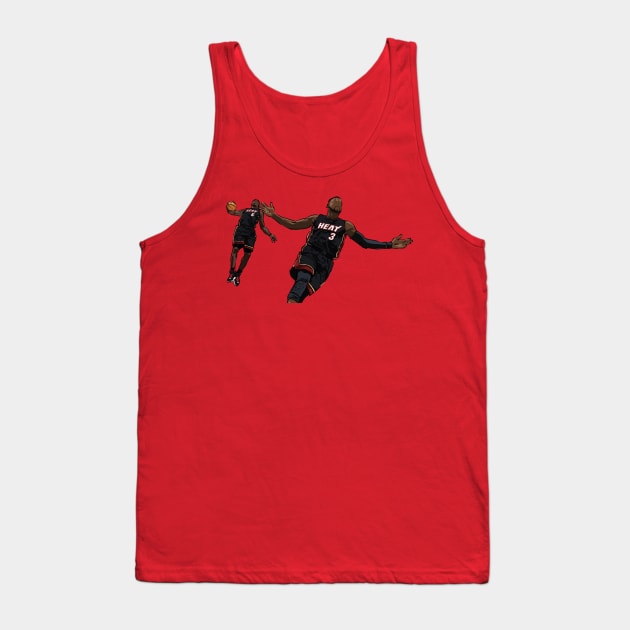 Dwyane Wade and LeBron James Iconic Miami Sketch Tank Top by rattraptees